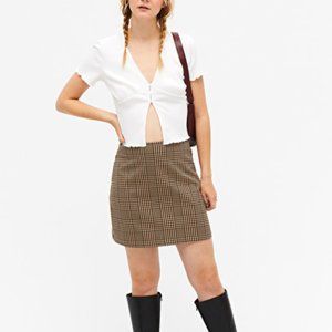 Monki Houndstooth mini skirt (NEW!)